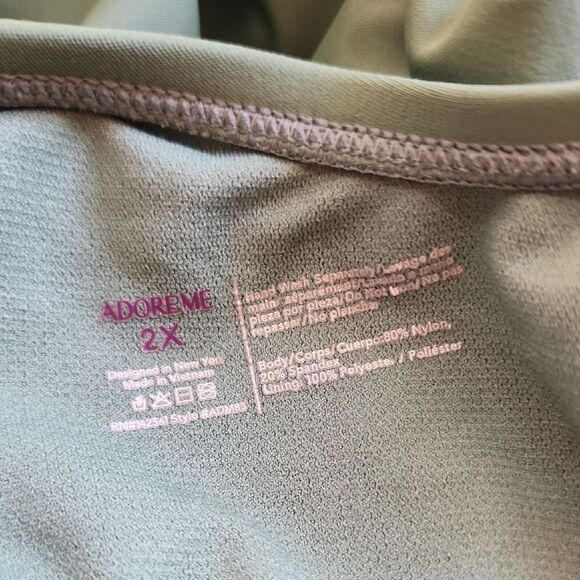 Adore Me Sage Green Swimwear- Women's 2X - Picture 2 of 5